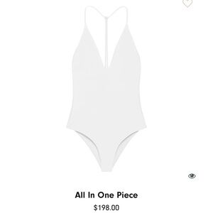 Jade swim, white one piece, NWT